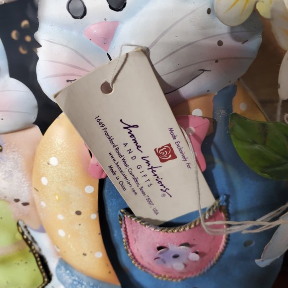 Home Interiors Bunny Couple Tin Lantern-Easter-FarmerBunny-Spring Bunny - Picture 10 of 11